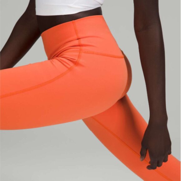 Lululemon Wunder Under High-Rise Tight 28" *Full-On Luxtreme  lined Warm Coral - Picture 2 of 7
